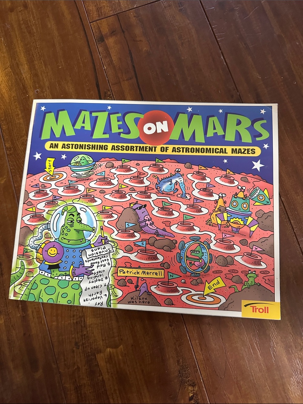 Mazes on Mars Patrick Merrell 1999 First Edition Like New Vintage Puzzle Book